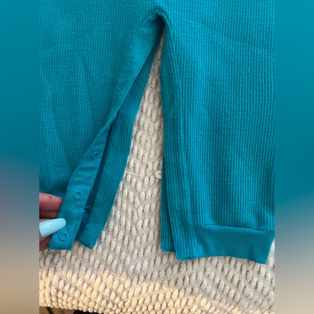 Nike Kids Teal Ribbed One-Piece Bodysuit - Picture 4 of 5